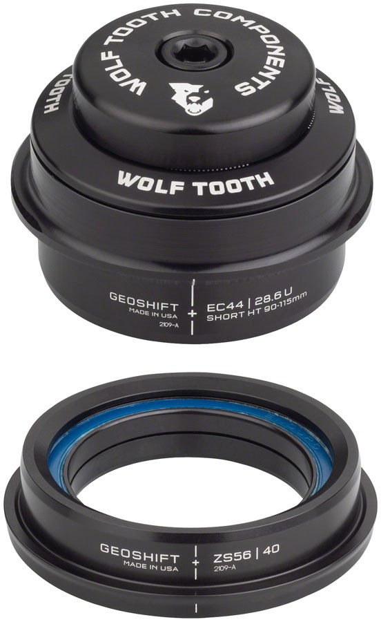Wolf Tooth GeoShift 2 Deg EC44/ZS56 Adjustable Headset for Bike Geometry Tuning
