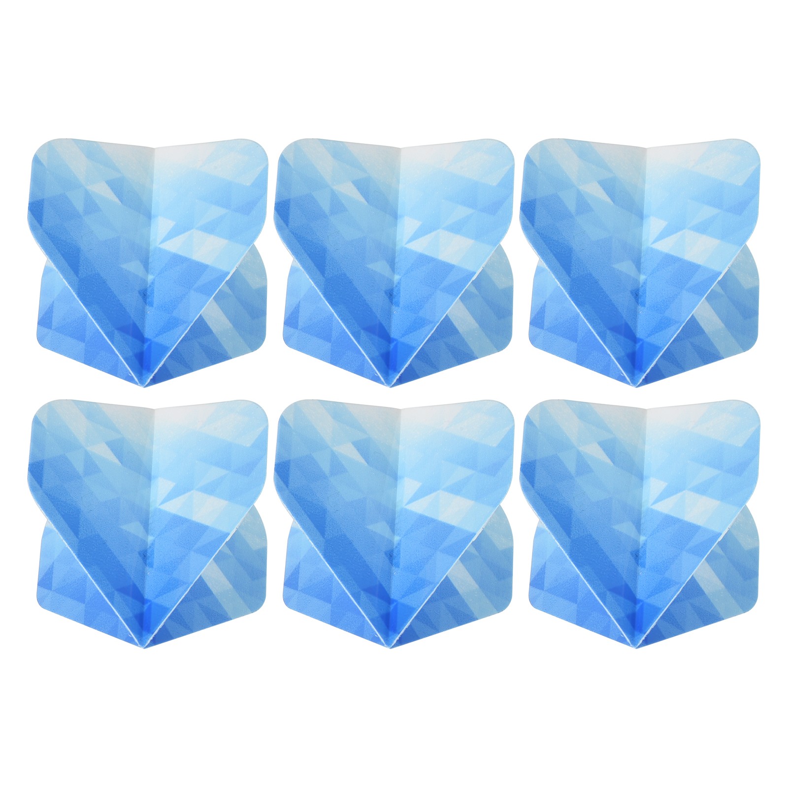 Dart Flights, 6 Pack PET Darts Accessories Geometric Style, Blue, White