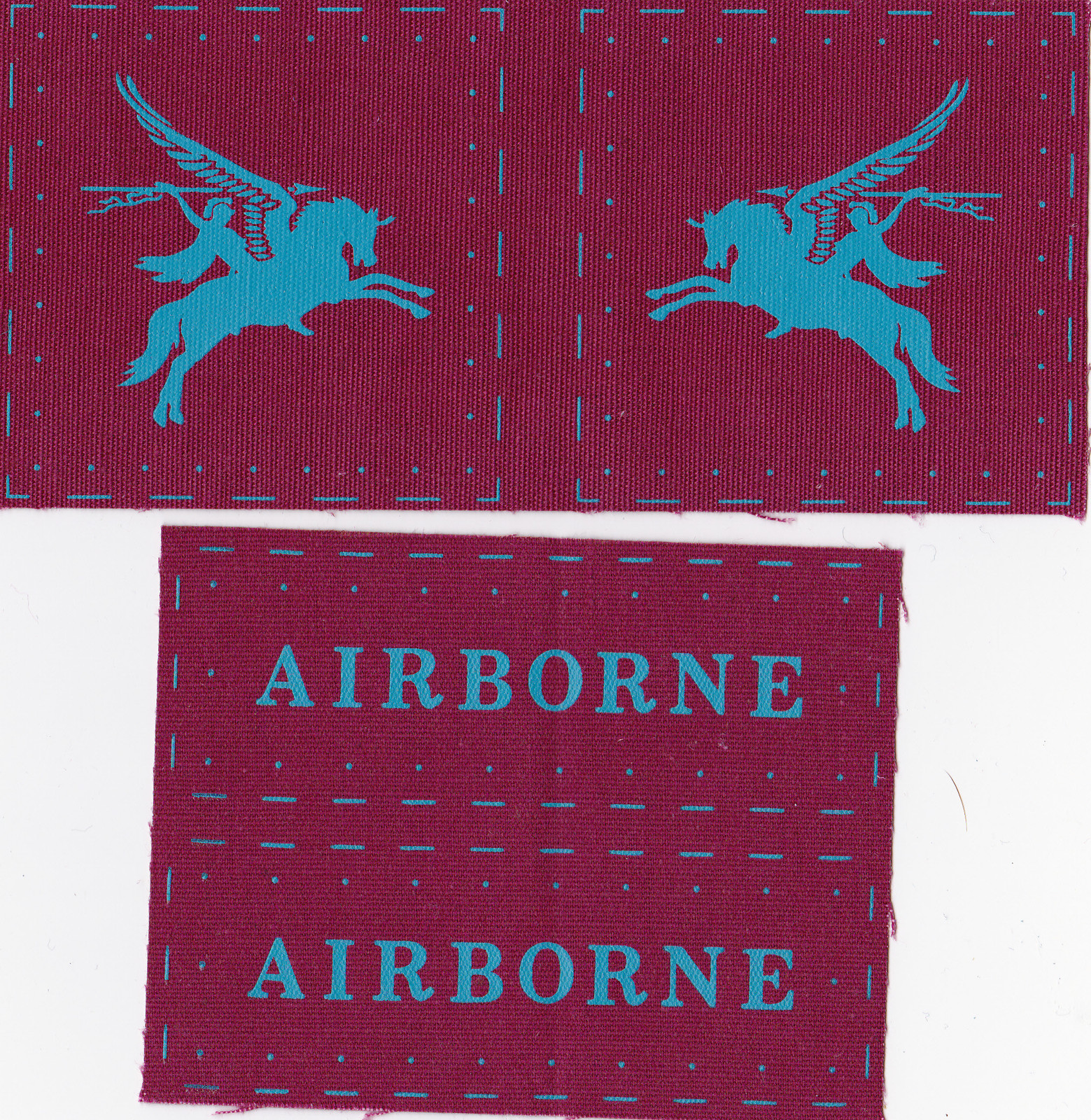 ww2 100% cotton British  Airborne printed Pegasus patch  repro