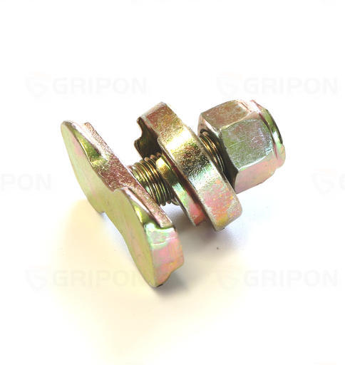 GRIPON (Pack of 12) L-Track Double Lug Threaded Stud Nut Fitting Tie Down