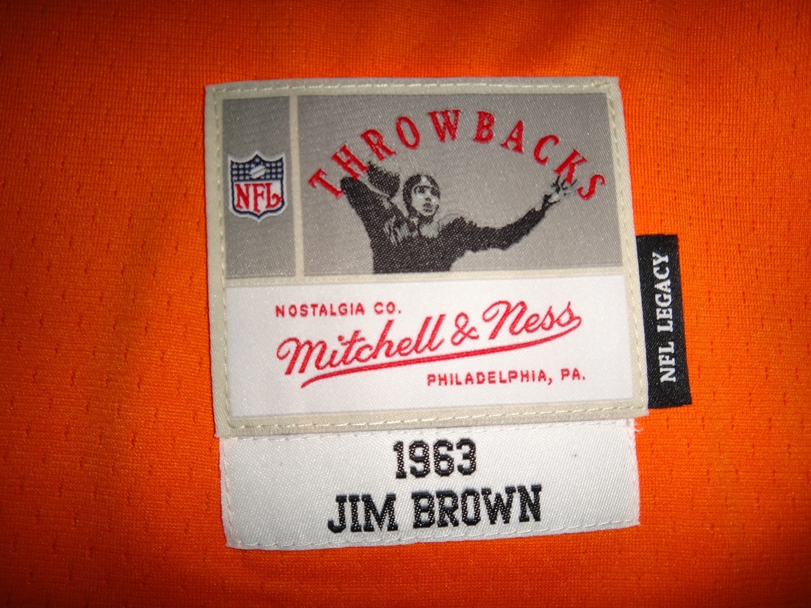 Men's Jim Brown 1963 Mitchell & Ness Browns Split Throwback Legacy Jersey $175