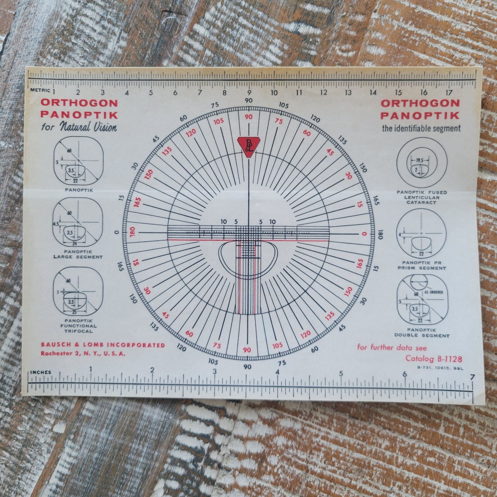 Bausch & Lomb Orthogon Panoptik B-1128 Decal