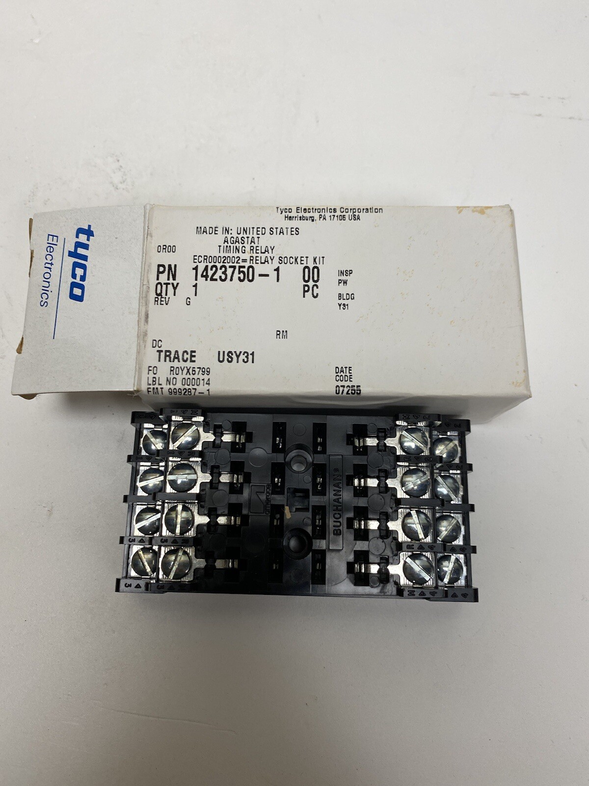 Tyco 1423750-1 Power Relay Socket Kit Agastat ECR0002002 New