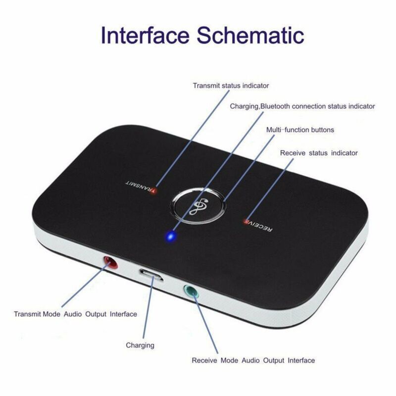 1/2pcs Bluetooth Transmitter&Receiver Wireless Adapter For Home stereos/speakers