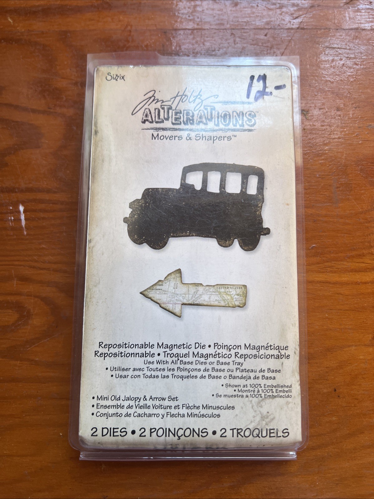 Sizzix Tim Holz Alterations Die Mini Old Jalopy & Arrow Set Movers & Shapers NEW