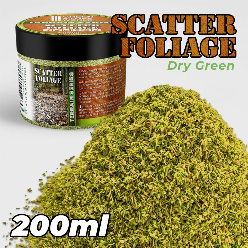 Scatter Foliage - Dry Green - 200 ml - Scenery Grass leaves diorama bases