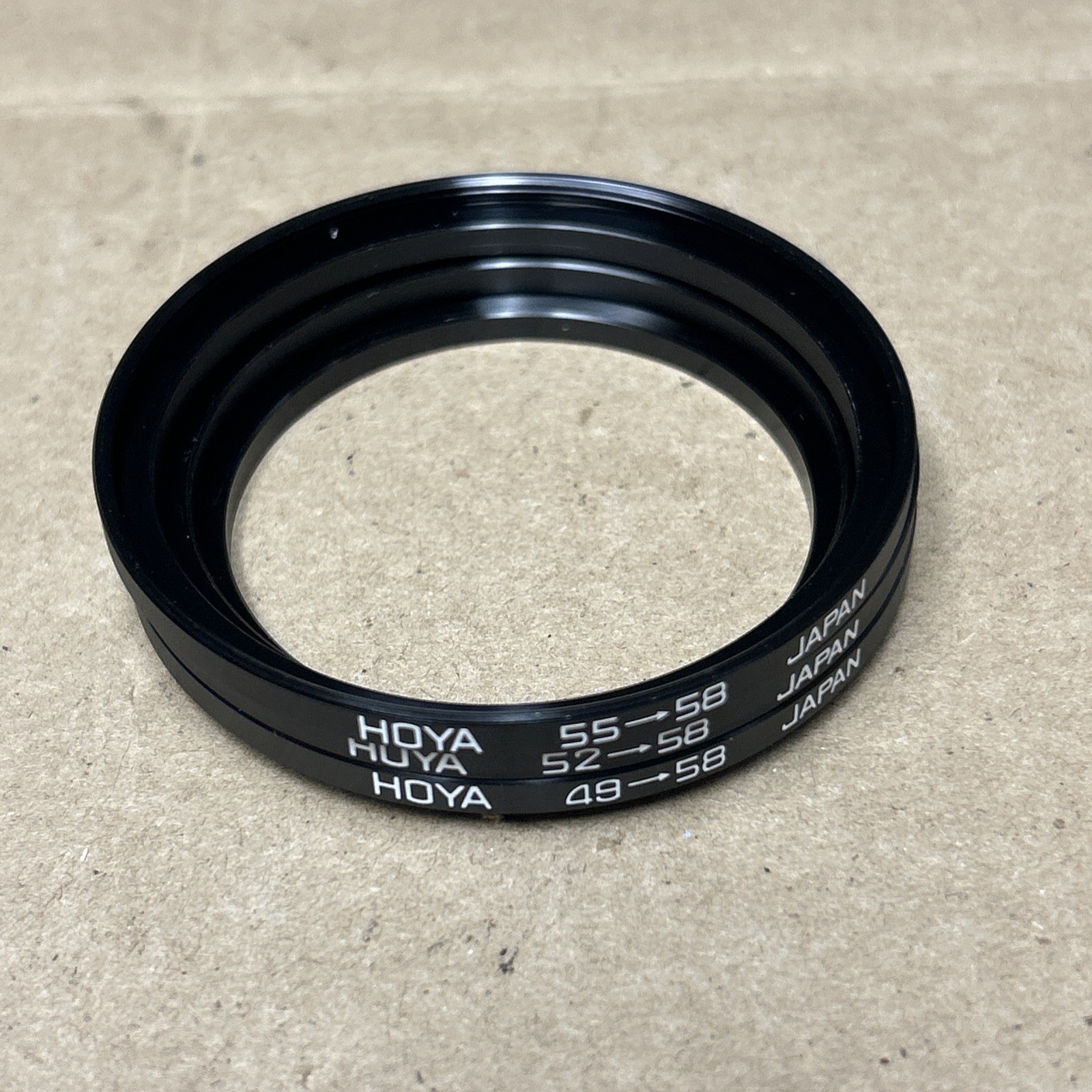 Hoya 48-46mm Step-Up Stepping Lens Filter Adapter Ring 49-58 52-58 55-58