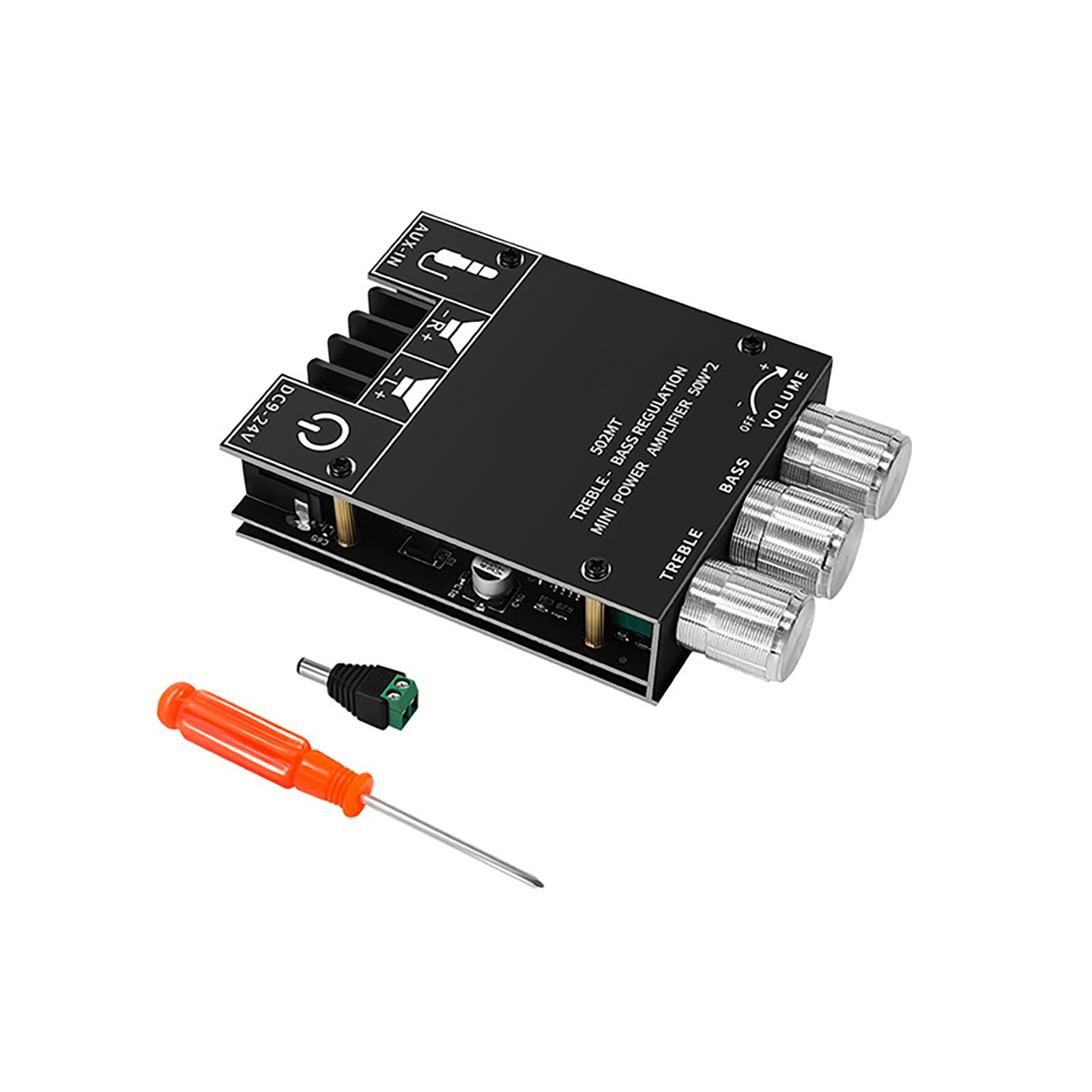 New DC9~24V ZK-502MT Bluetooth 5.0 AUX Subwoofer Stereo Amplifier Board Module
