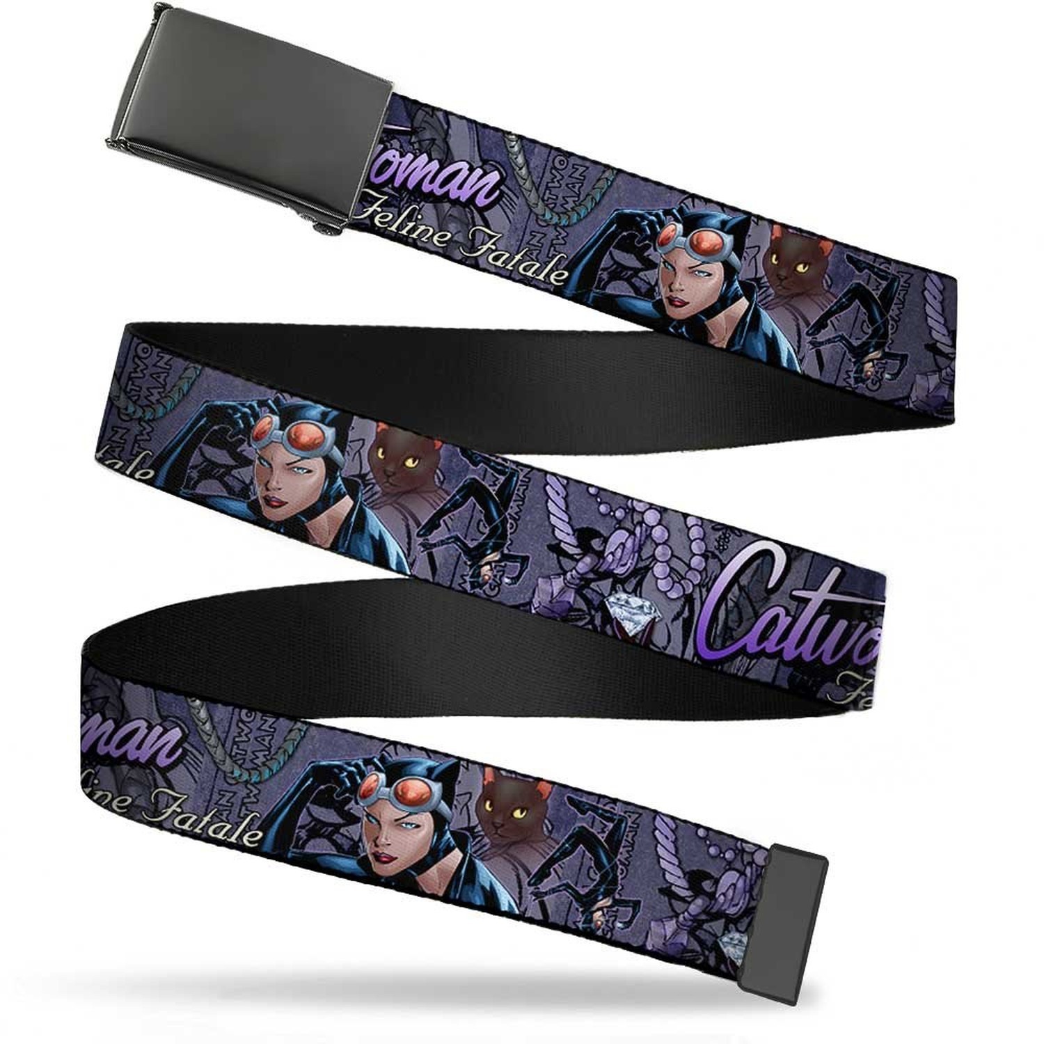 Buckle-Down Web Belt Catwoman 1.25"
