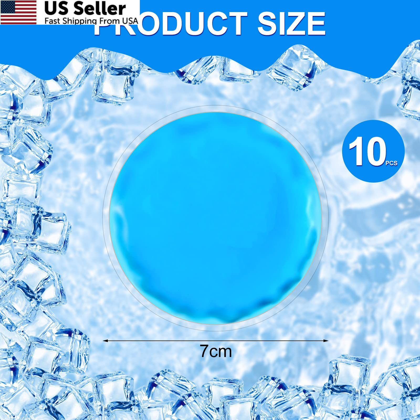 10 Pack Small Round Gel Ice Packs Hot Cold Compress for Face Wisdom Teeth Surger