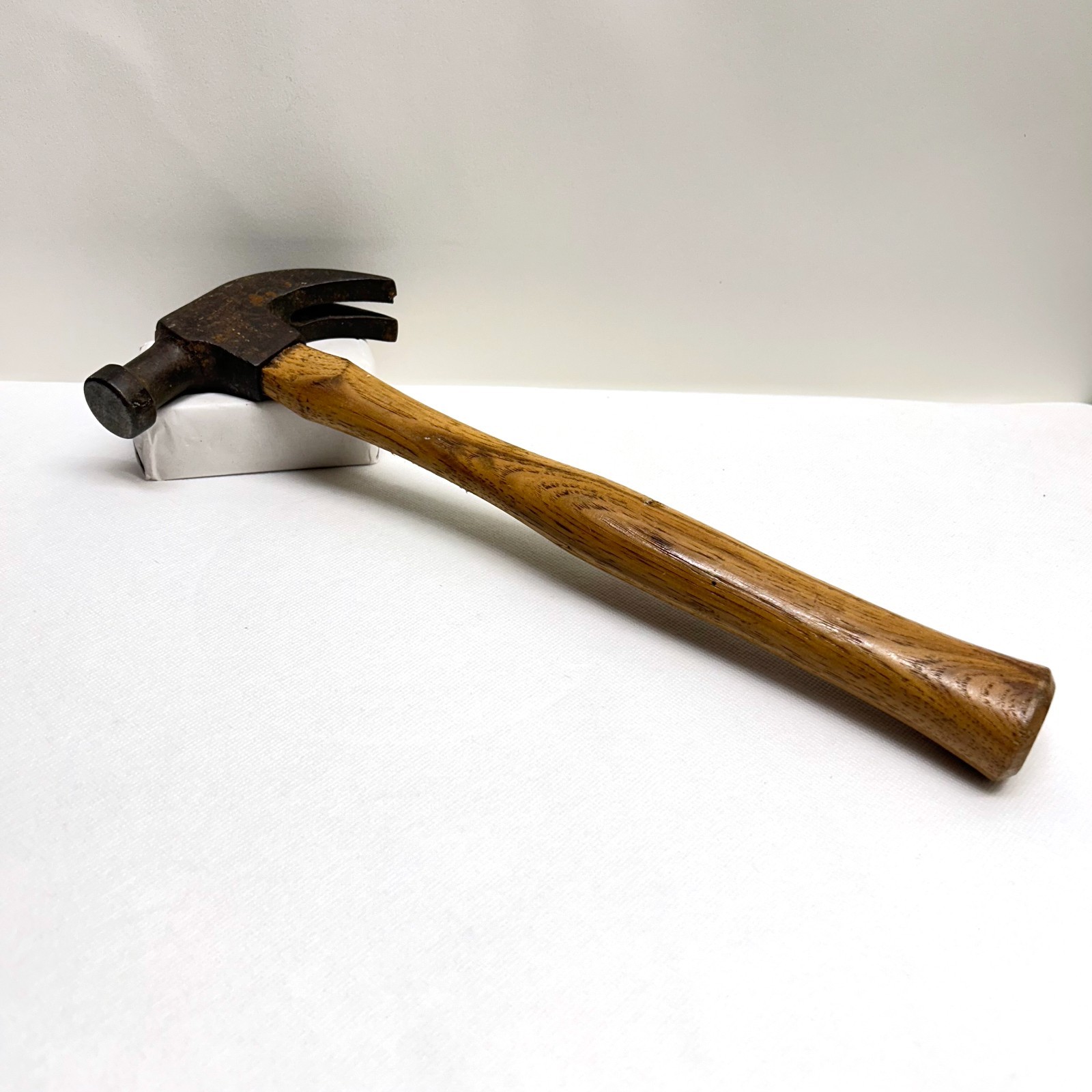 VTG Dunlap 16oz Curved Claw Hammer Barrel Nose Head Replaced Hickory Handle USA