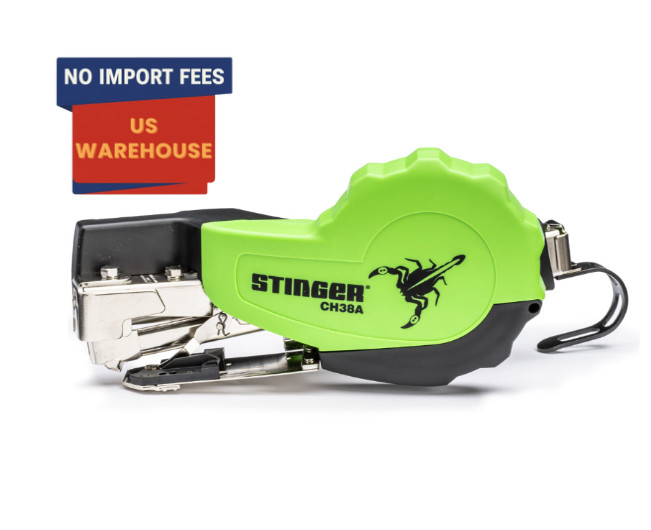 STINGER CH38A Autofeed Cap Hammer 3/8 Crown Staples Housewrap Tool FS USA