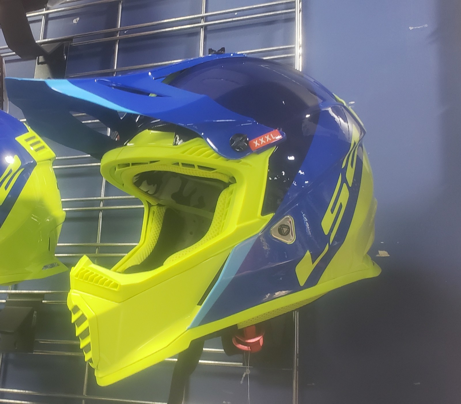 LS2 helmet Gate Launch off road Blue/Hi-viz 3XL (437G-1157)