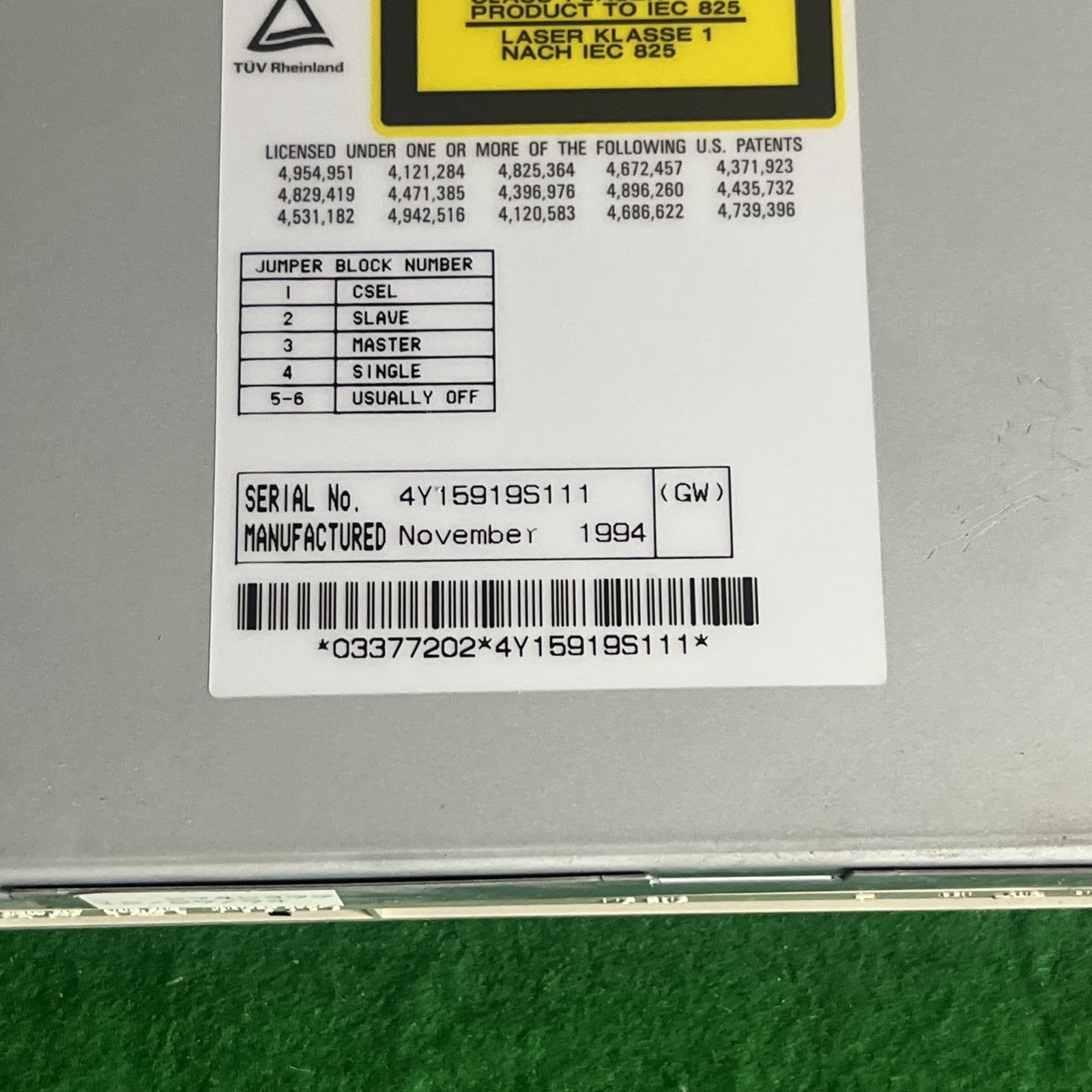 CD-ROM Drive NEC CDR-260 ** 8-bit IDE Interface ** vintage 1994 @4A