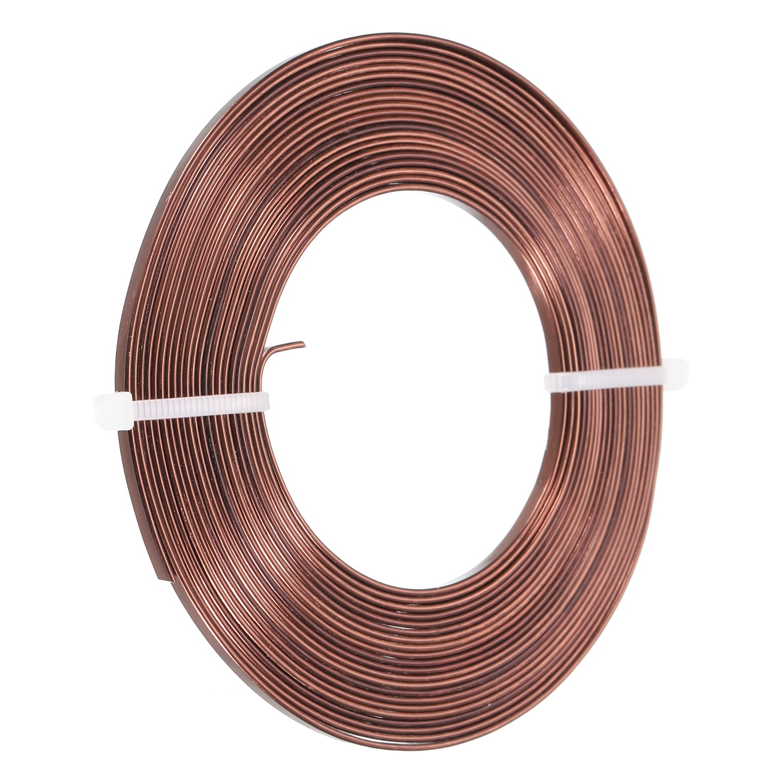 16' Flat Aluminum Wire 18Gauge Bendable Anodized Aluminum Wire Brown