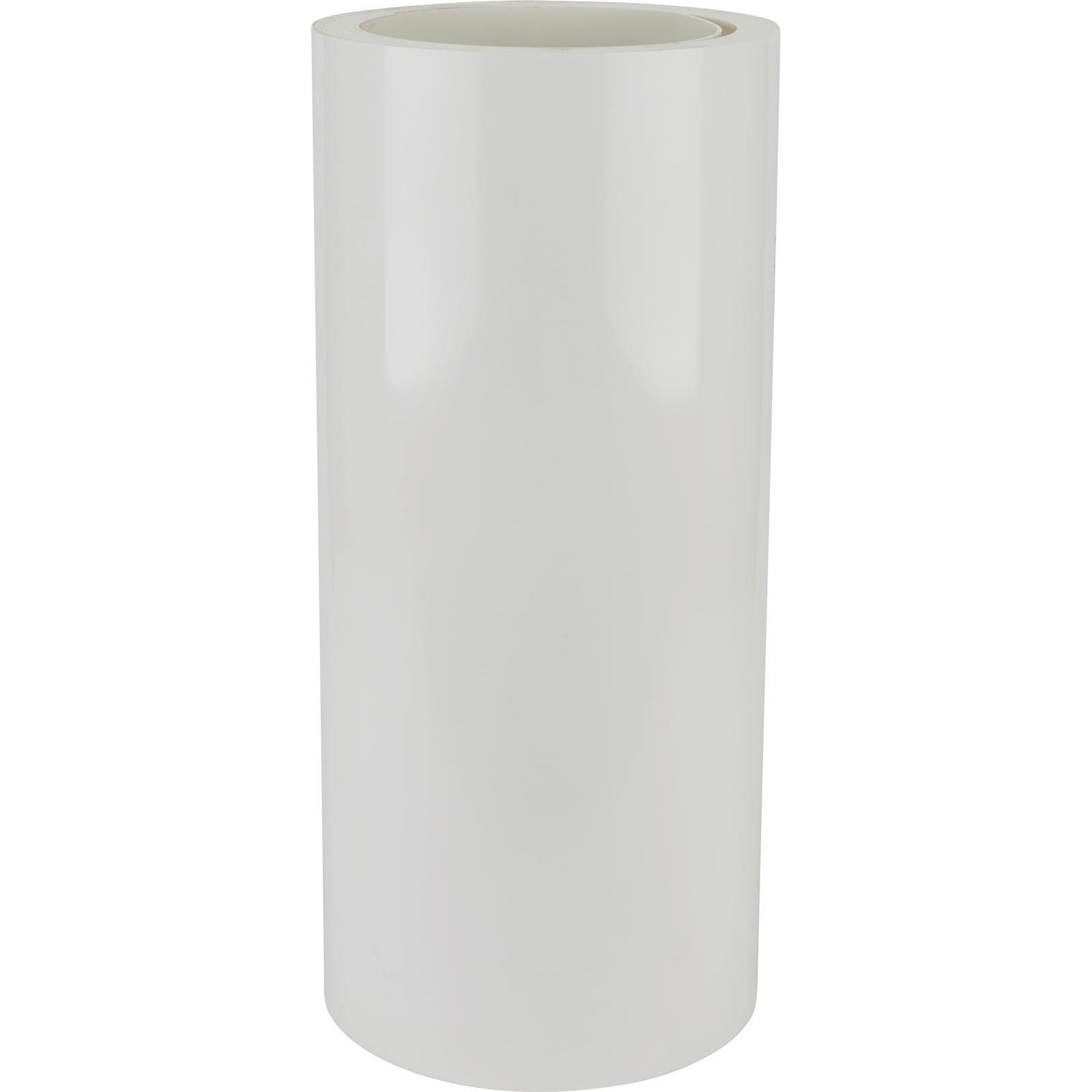 Colored Plastic HDPE Sheet 25 Ft Rolled, 1/8 Inch Thick, White