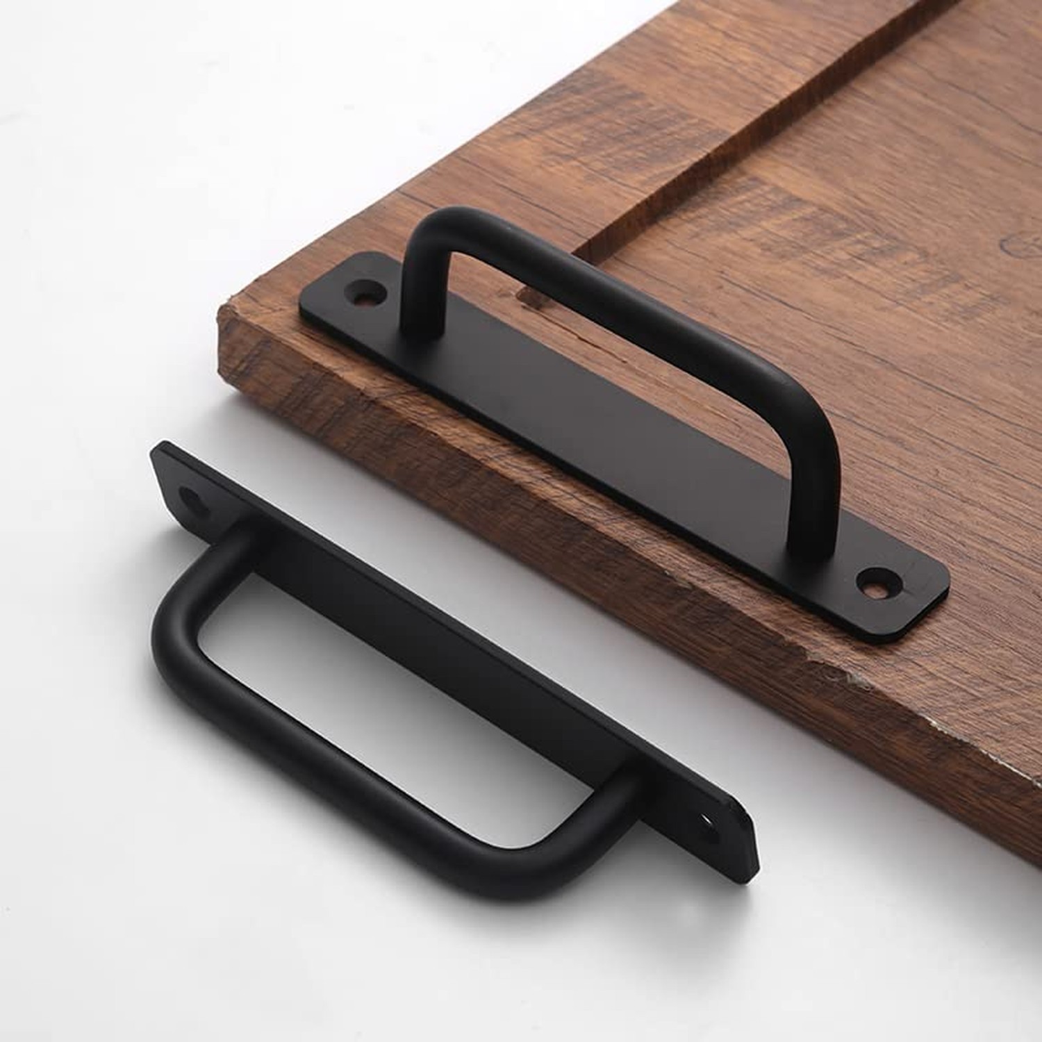 2 Pack 5 Inch 128 mm Matte Black Cabinet Handles Aluminum Cabinet Pulls Drawe...