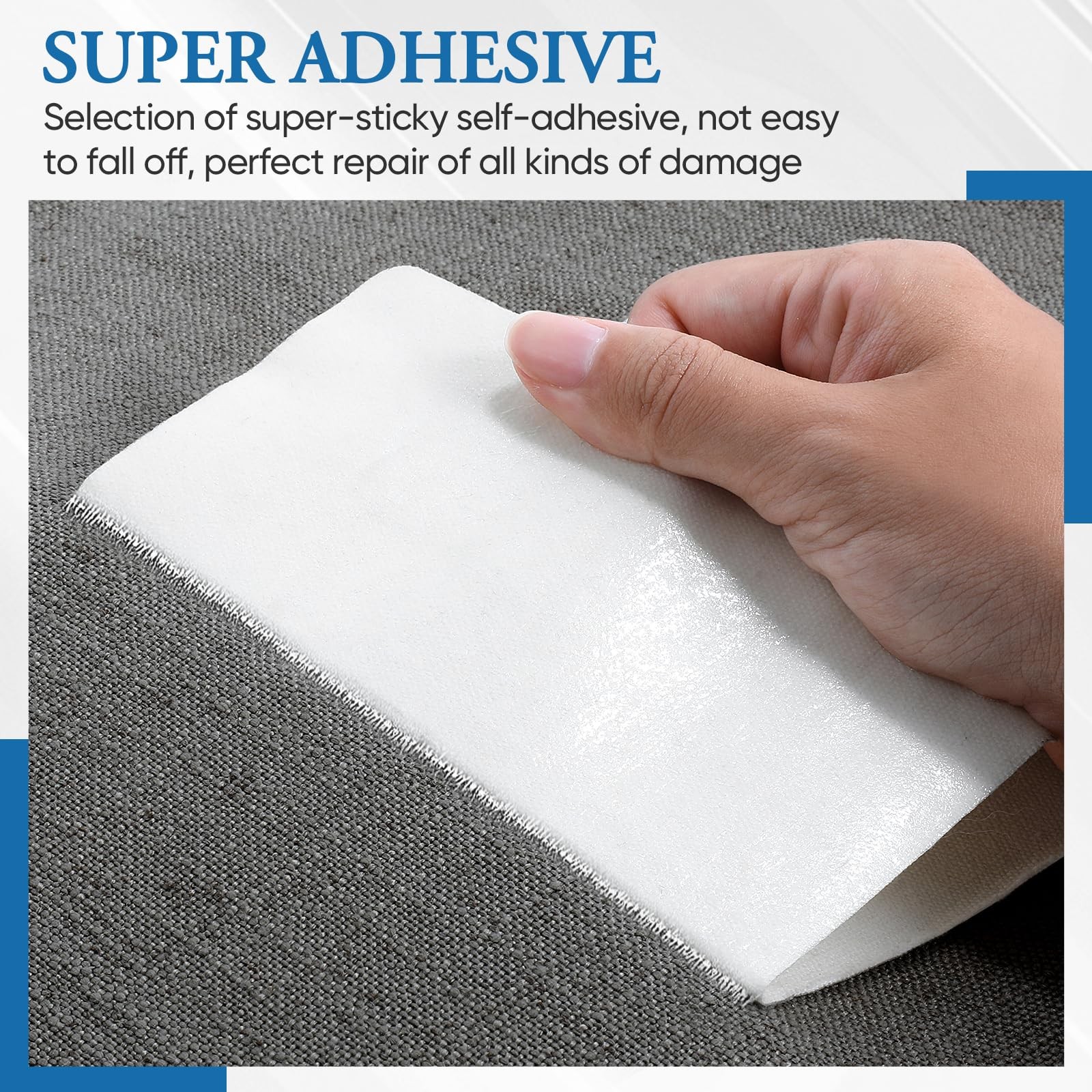 Canvas Patch 5.5 x 8 Inches 6Pcs Self-Adhesive Waterproof Canvas Patch Kit fo...