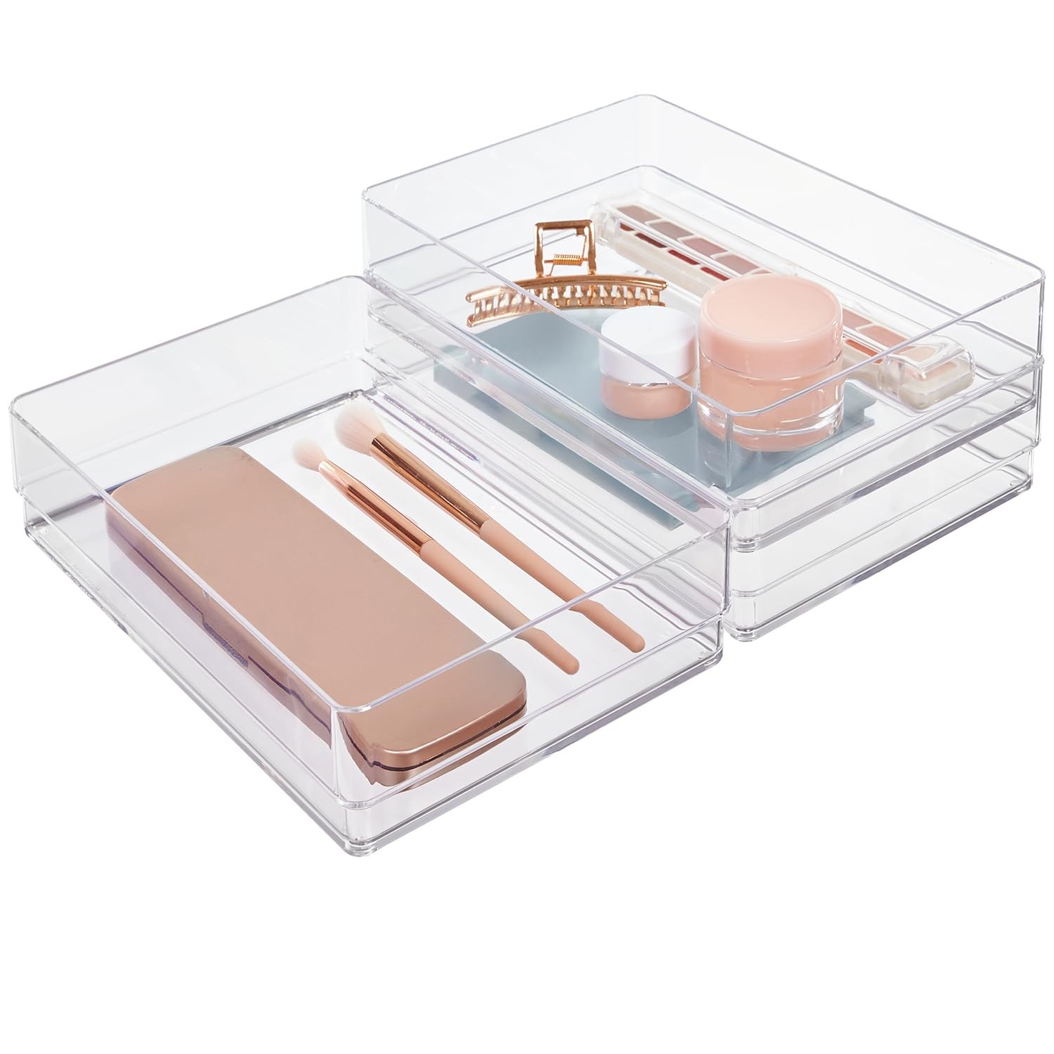STORi SimpleSort 3-Piece Stackable Clear Drawer Organizer Set | 9" x 6" x 2" ...