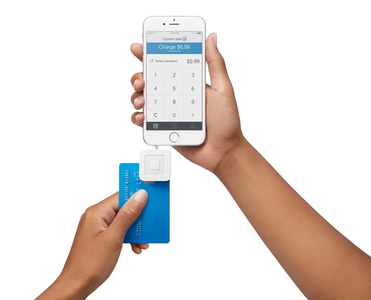 Square 3.5mm Jack Credit/Debit Magstripe Card Square Reader - White