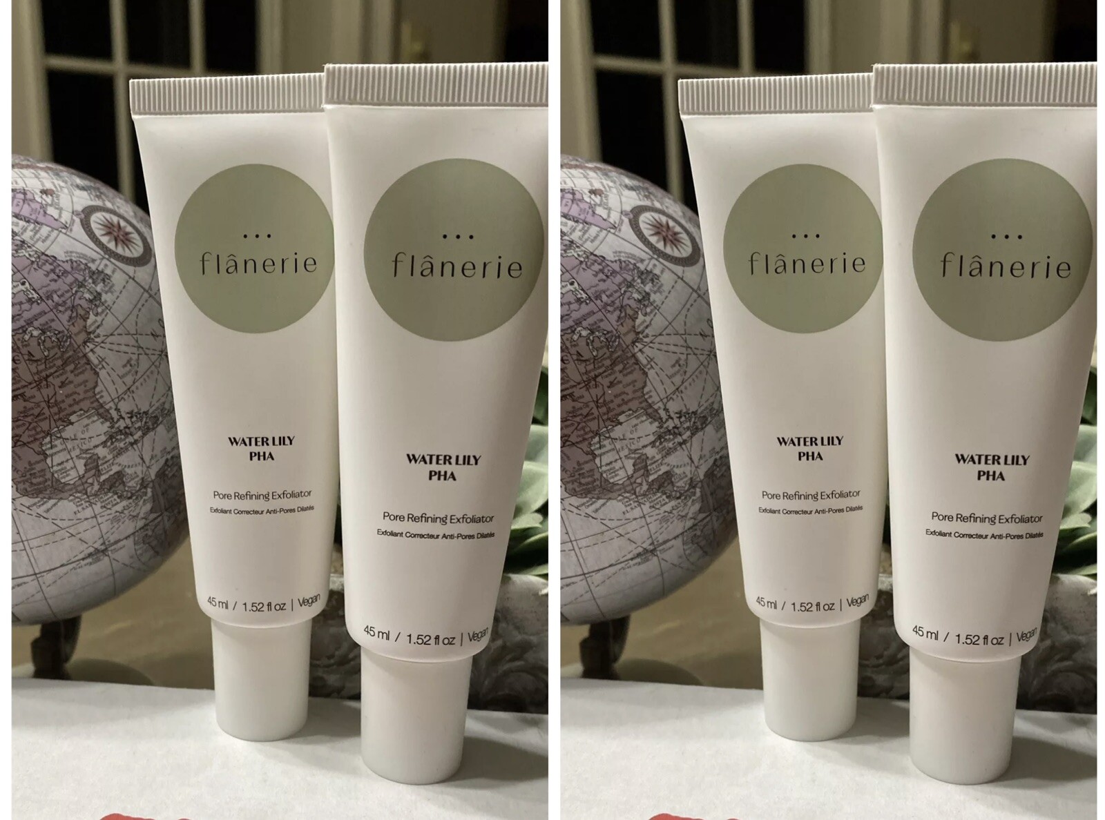 Bundle of 4 Flanerie Water Lily PHA Pore Refining Exfoliator 1.52oz/45ml each