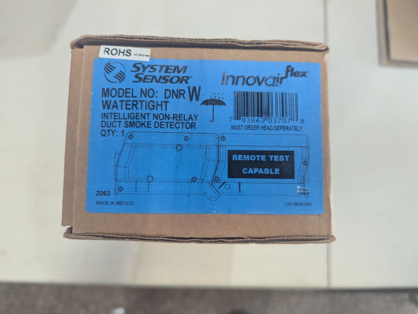 System Sensor DNRW Fire Alarm Watertight Intelligent Non-relay Duct Smoke Detect