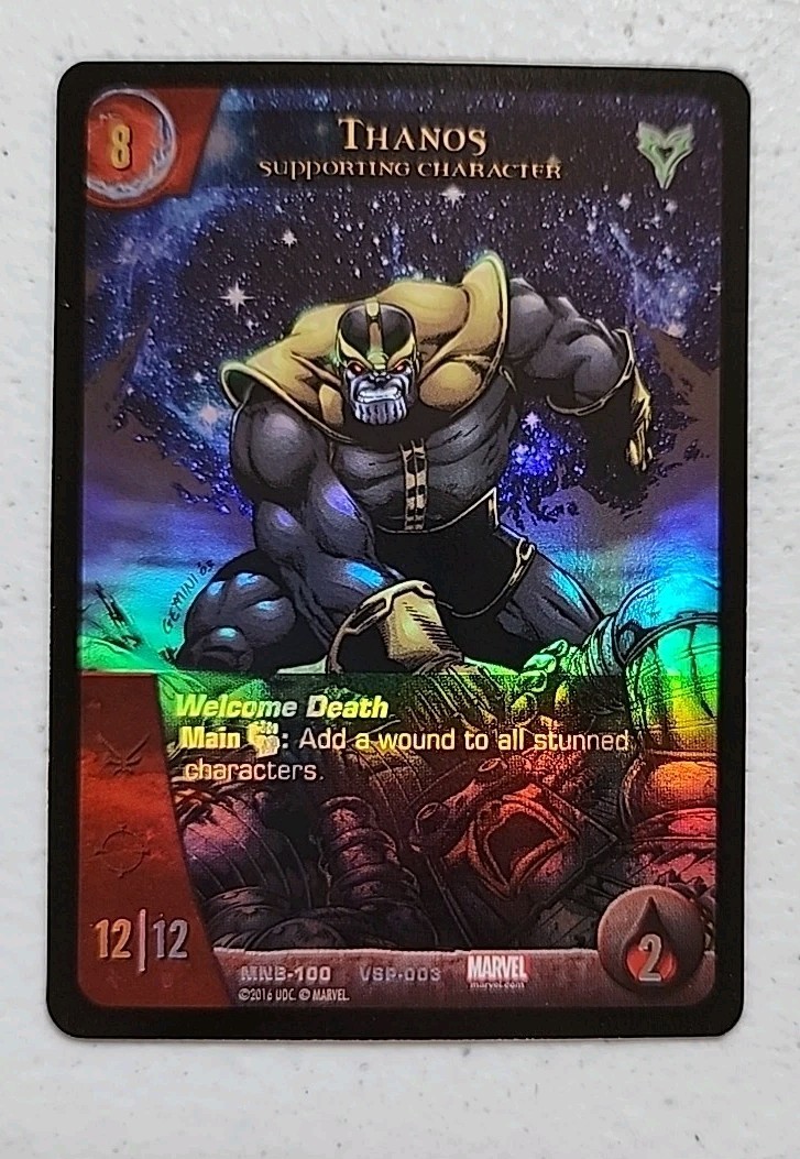 VS System 2PCG Upper Deck Thanos Foil Promo Card.