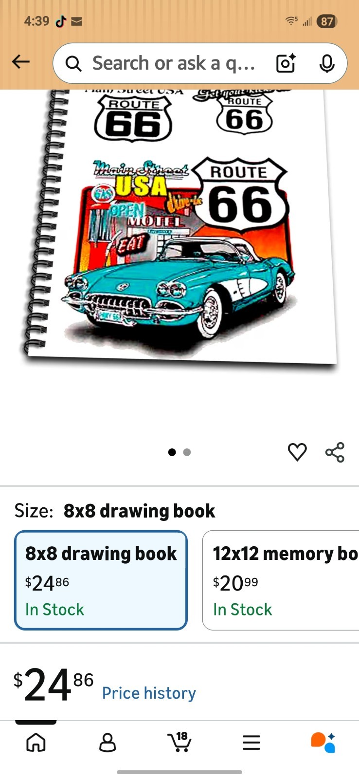 Route 66 12x12 Sketch Pad
