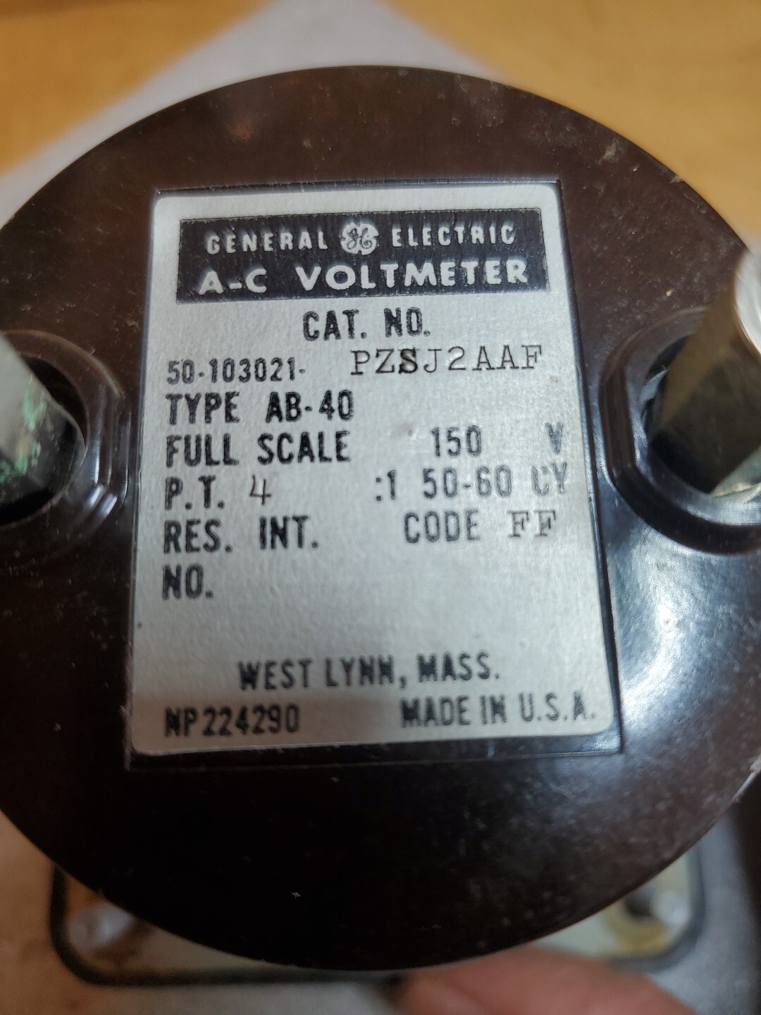 50-103021-PZSJ2AAF AC Volt Meter AB-40