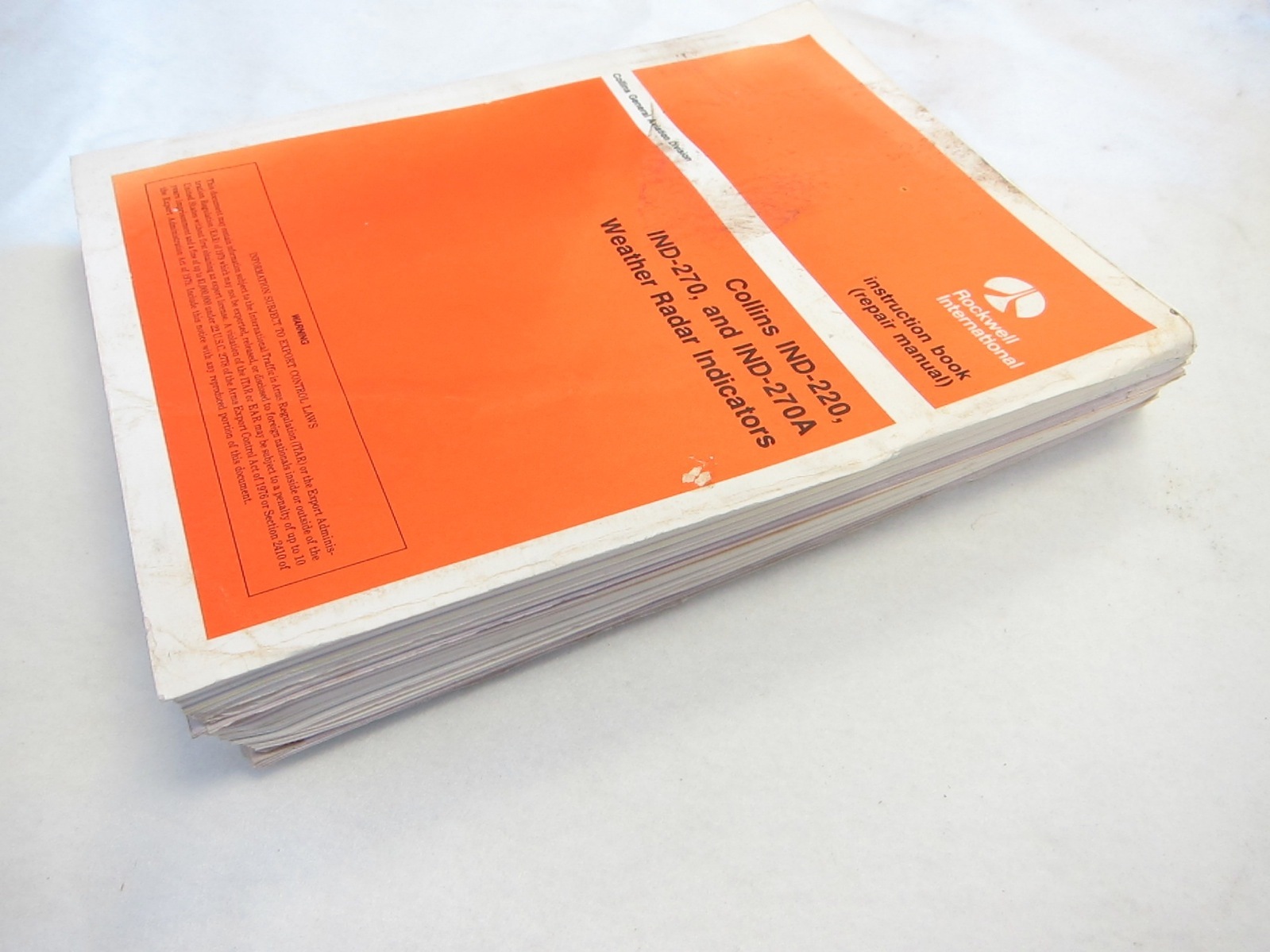 Collins Service Repair Manual Instruction Book IND-220 Weather Radar Indicators