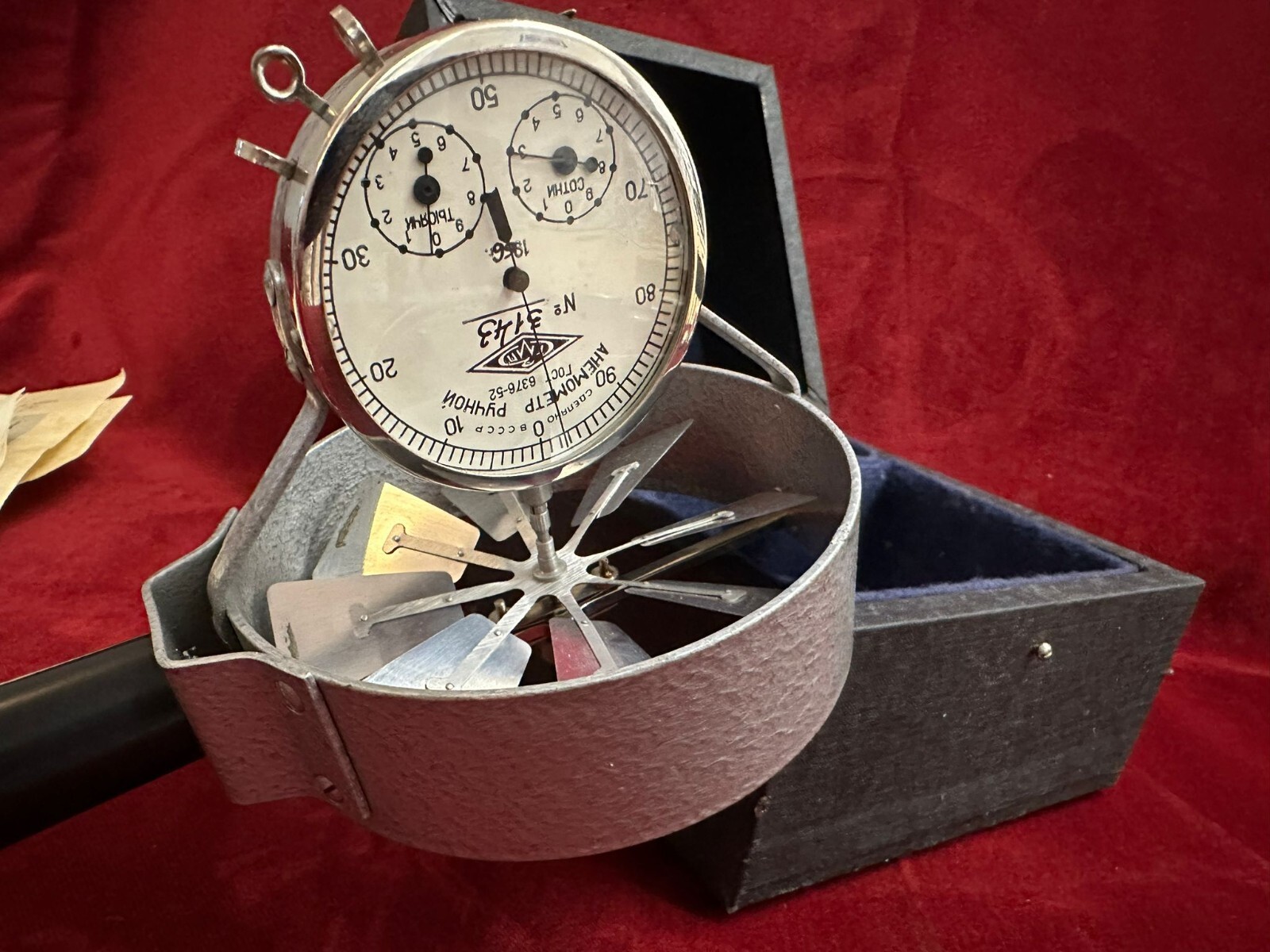 VINTAGE  USSR ANEMOMETER #3143 , 1966