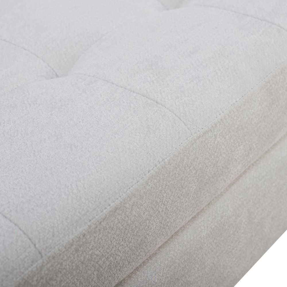 50" Modern Upholstered Storage Bench with Tufted Seat, Fabric Ottoman Bench