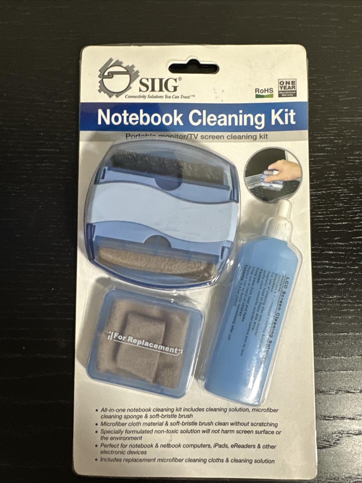 Vintage 2010 SIIG Notebook LCD Screen Cleaning Kit Sealed AC-CN0812-S1