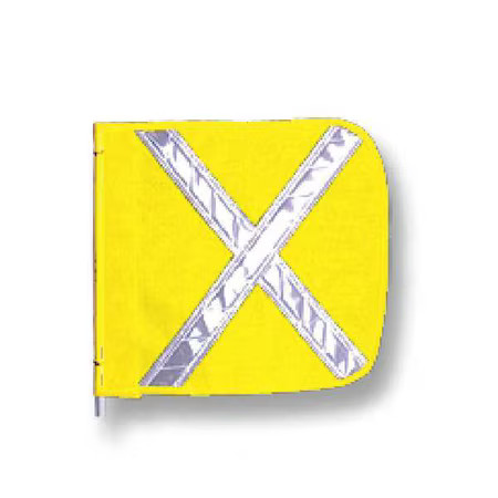 Checkers Fs9025-Y Warning Whip Flag Reflexite X, Yellow, Nylon Mesh, Mounting