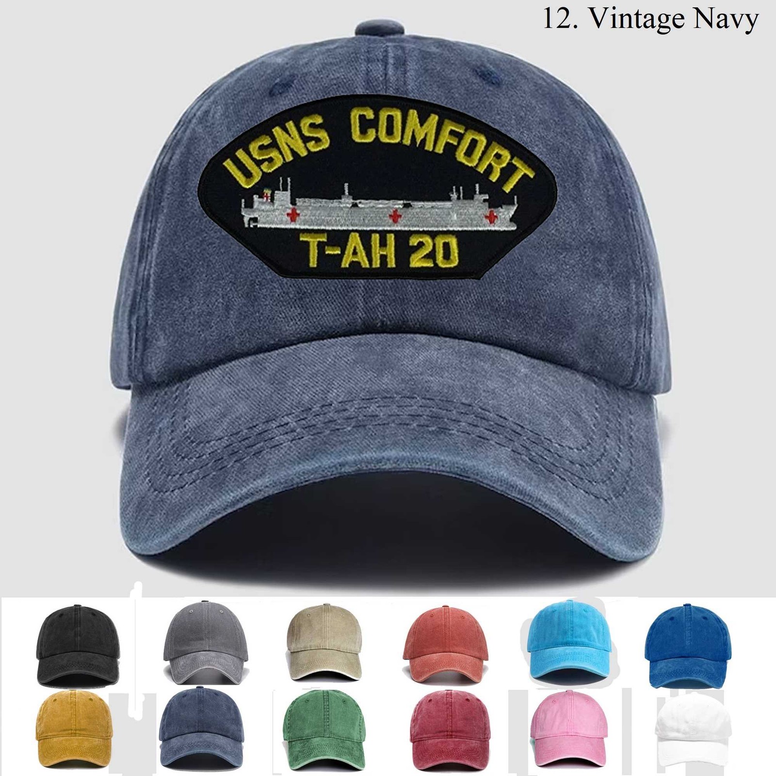 Customized Embroidered Hat Us Naval Usns Comfort T-ah-20, Trucker Hat, Gift