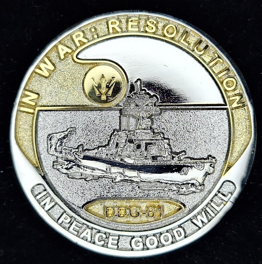 DDG-81 USS WINSTON S CHURCHILL CPO CHIEF - Navy Challenge Coin