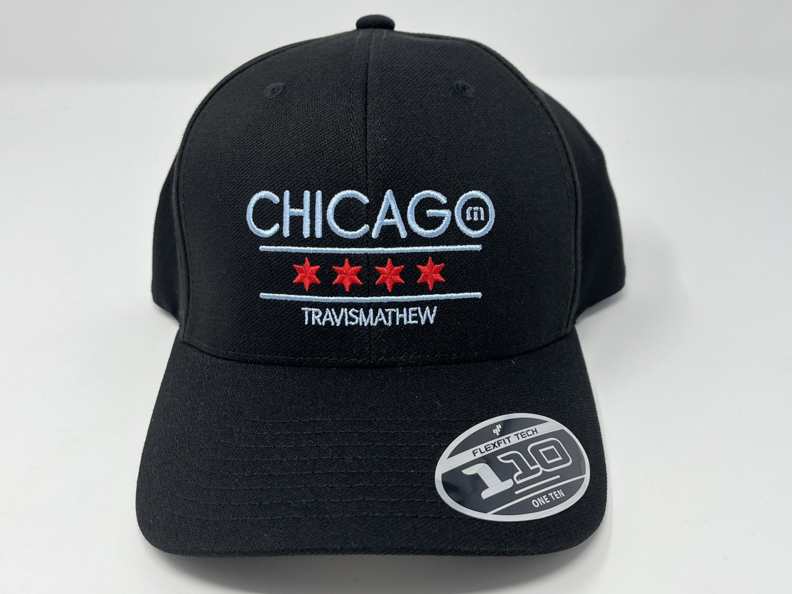 Travis Mathew Black Southside Chicago IL State Golf Adjustable Snapback Hat