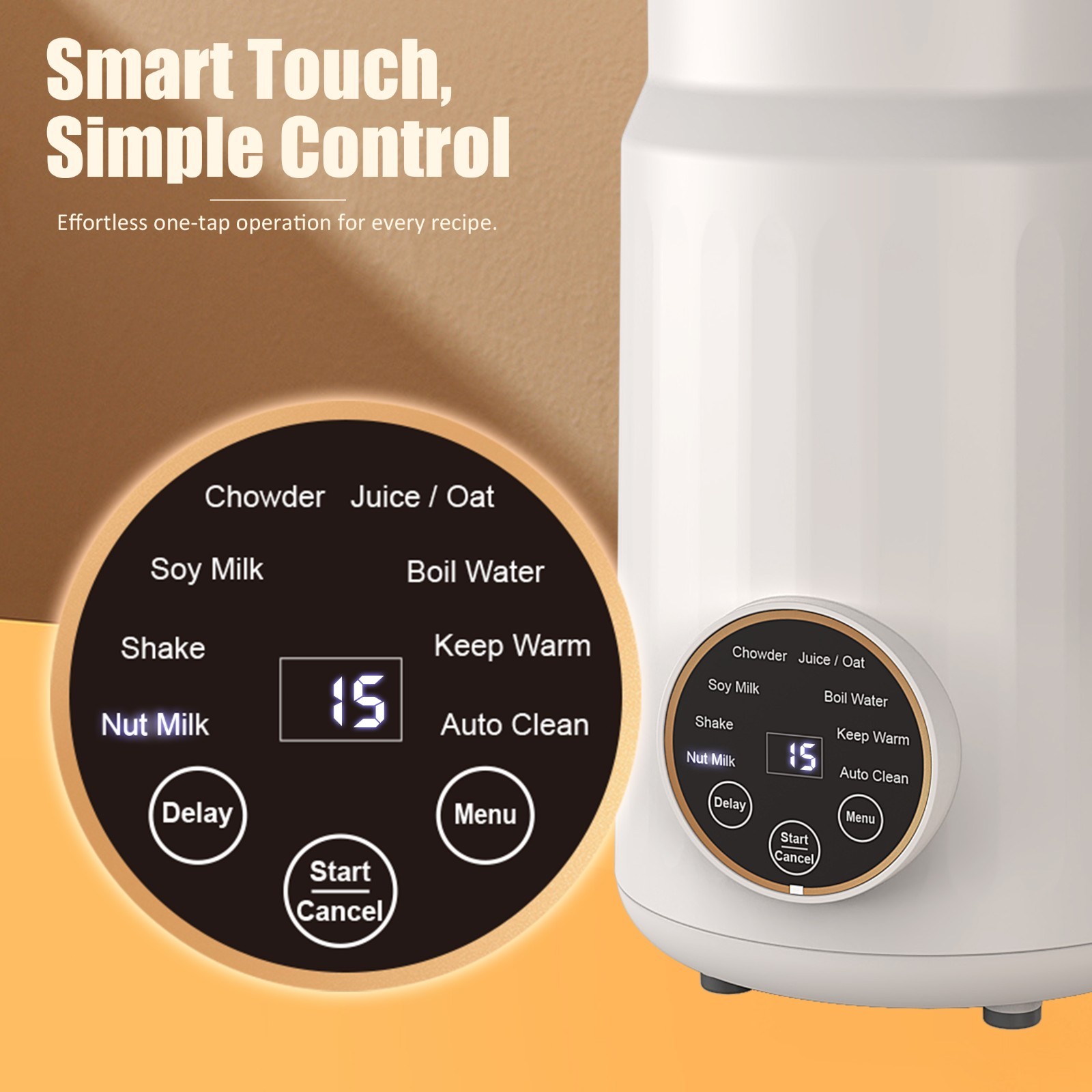 Moreblue 10-in-1 Automatic Nut Milk Maker, 35oz Soy Milk Maker Machine