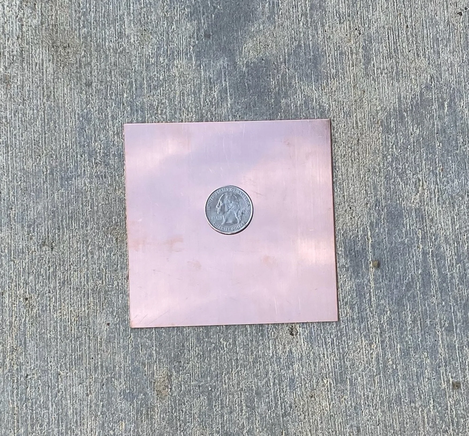 4" Square Copper Stamping Blanks (5 Pack)