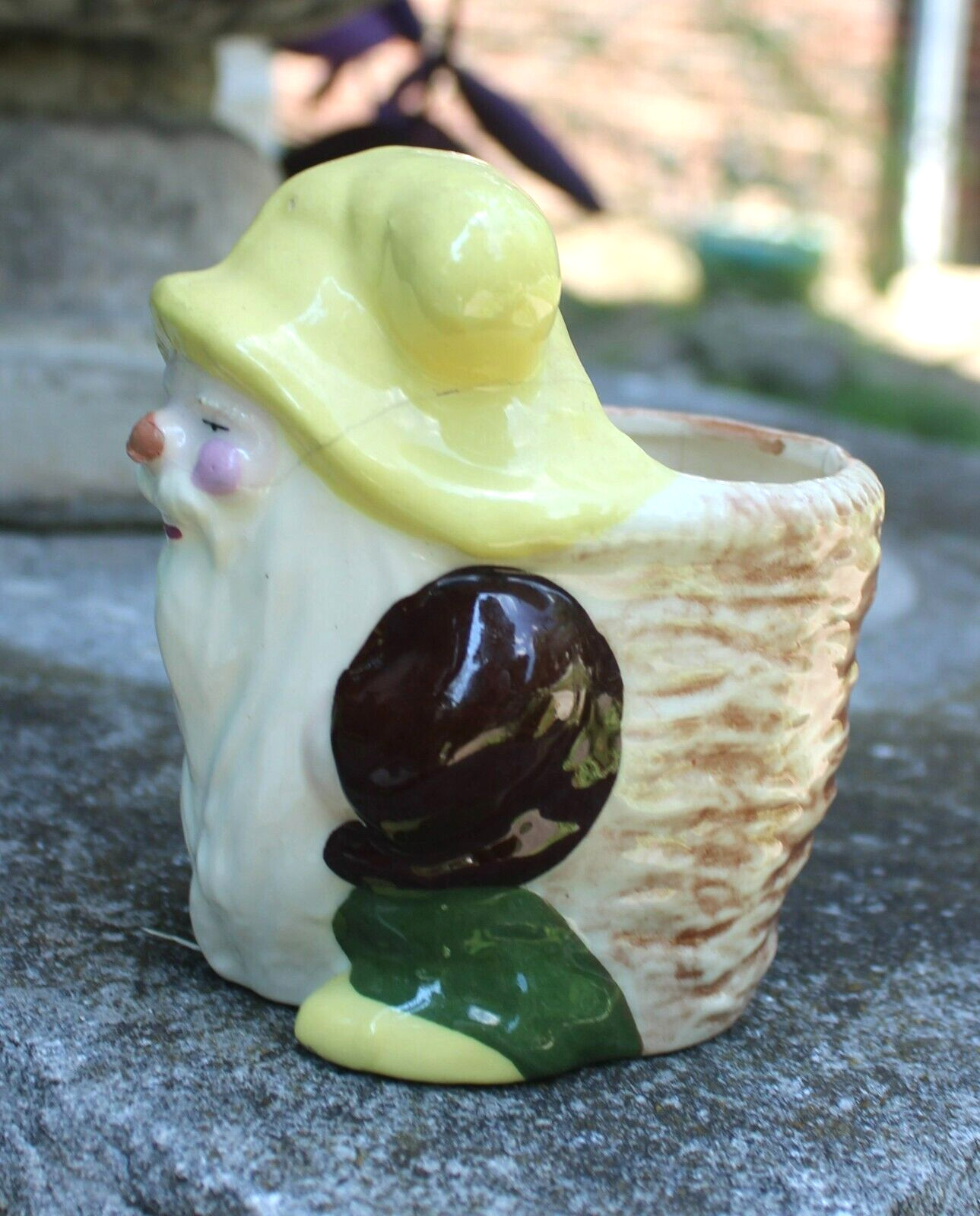 Vintage MCM S B M Calif Pottery Forest Gnome / Elf Planter