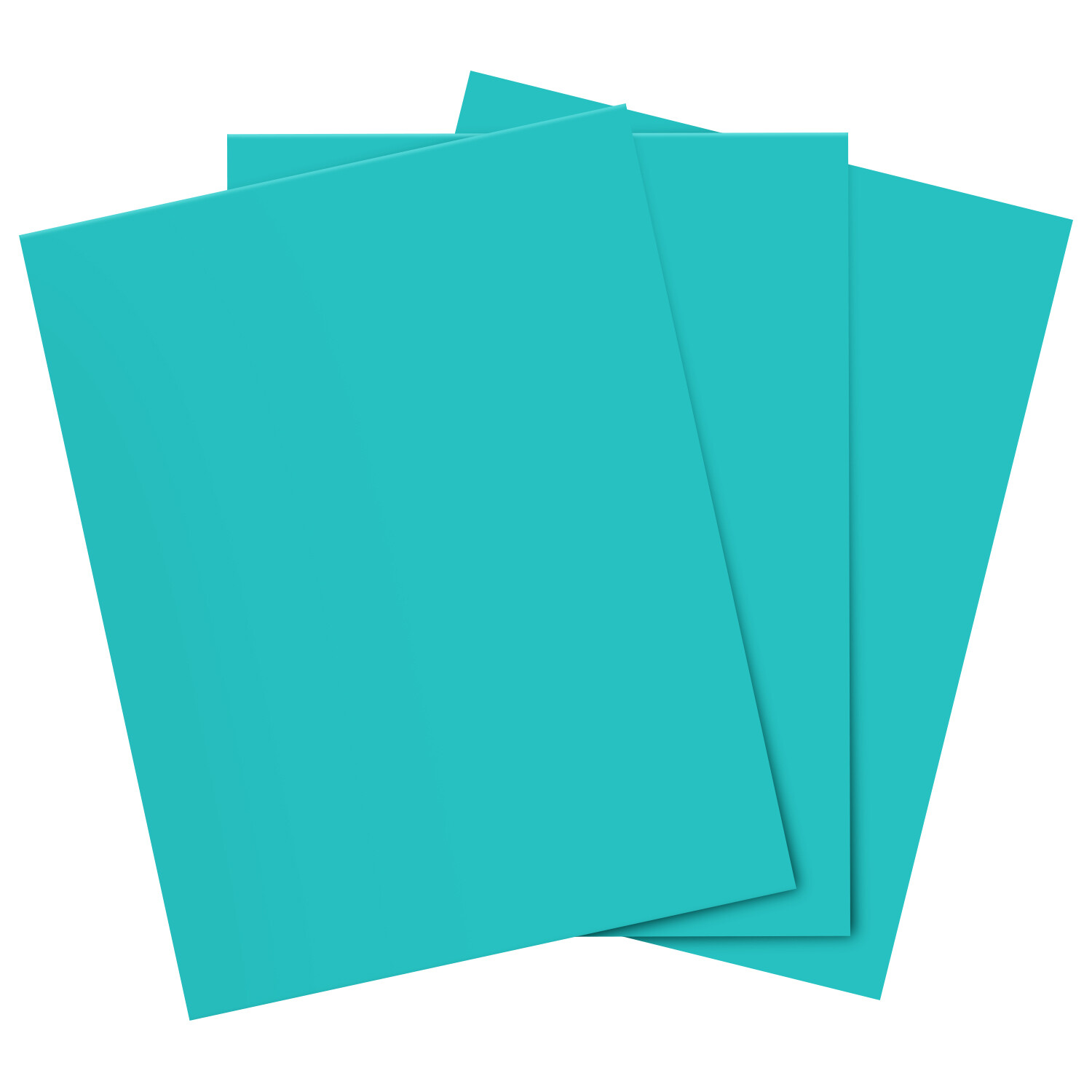 Aqua Blue Multipurpose Color Paper, Regular 24lb Bond Paper, 50 Sheets