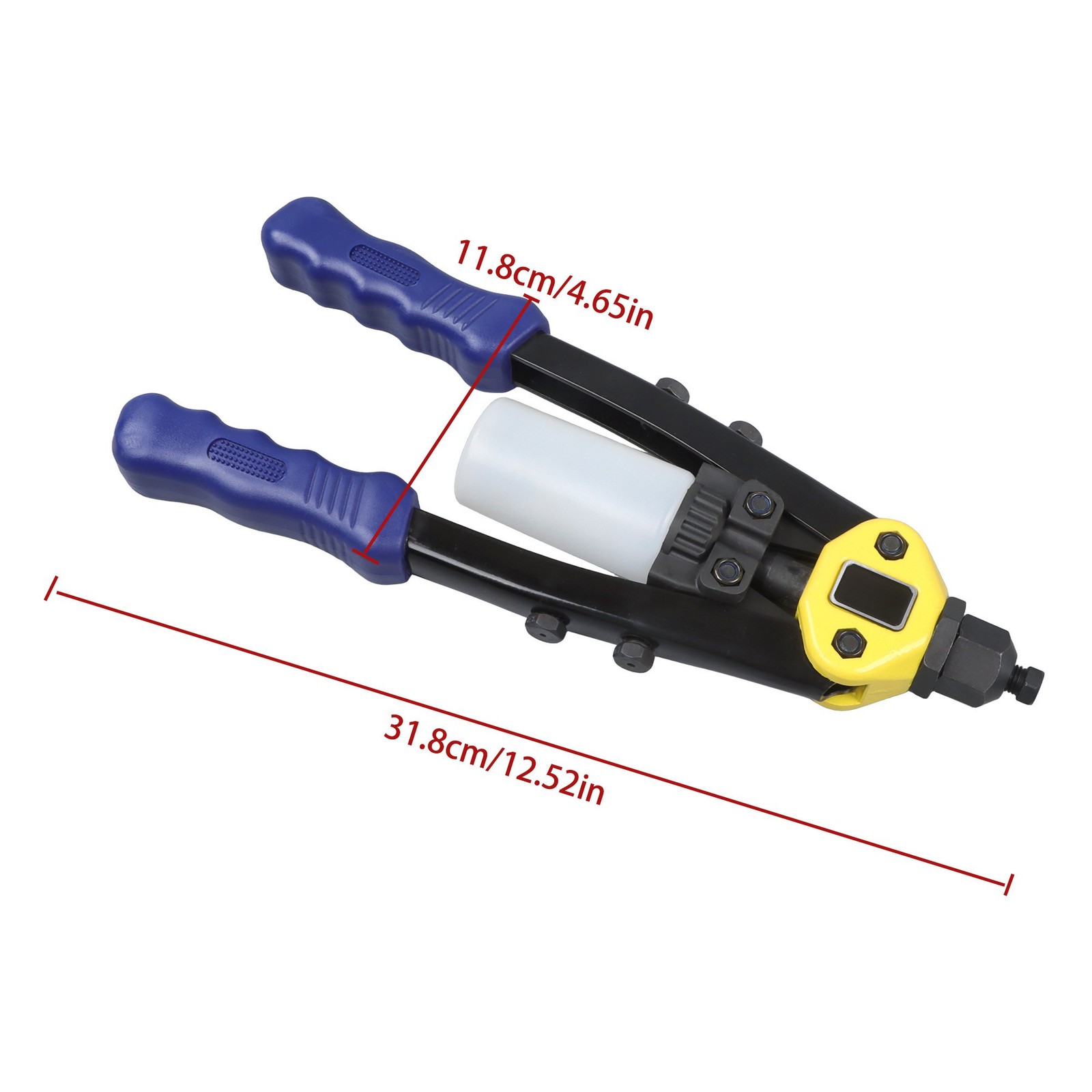 1/4 Pop Rivet Gun Kit 210Pcs Blind Rivets 13" Hand Riveter Tool Multi-purpose