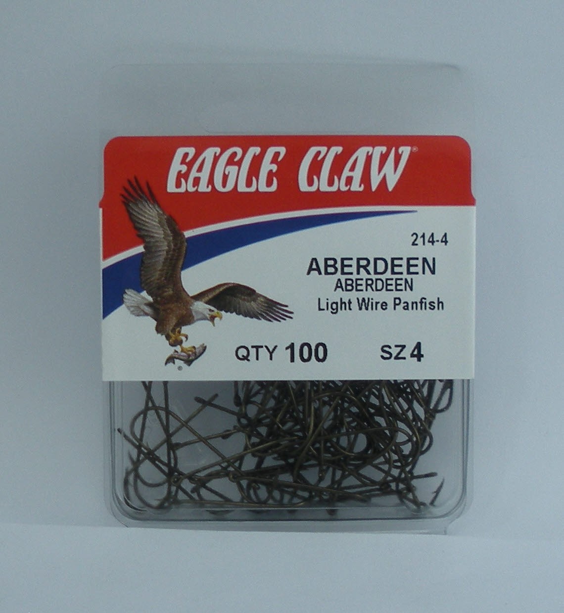 Eagle Claw 214H-4 Bronze Wire Aberdeen Hook Size 4 100CT