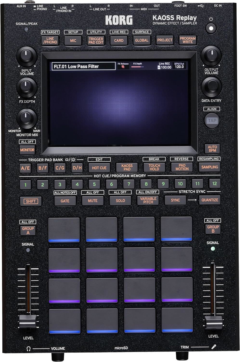 KORG All-in-One DJ Performance Tool KAOSS Replay DJ Effects Pedal/Sampler