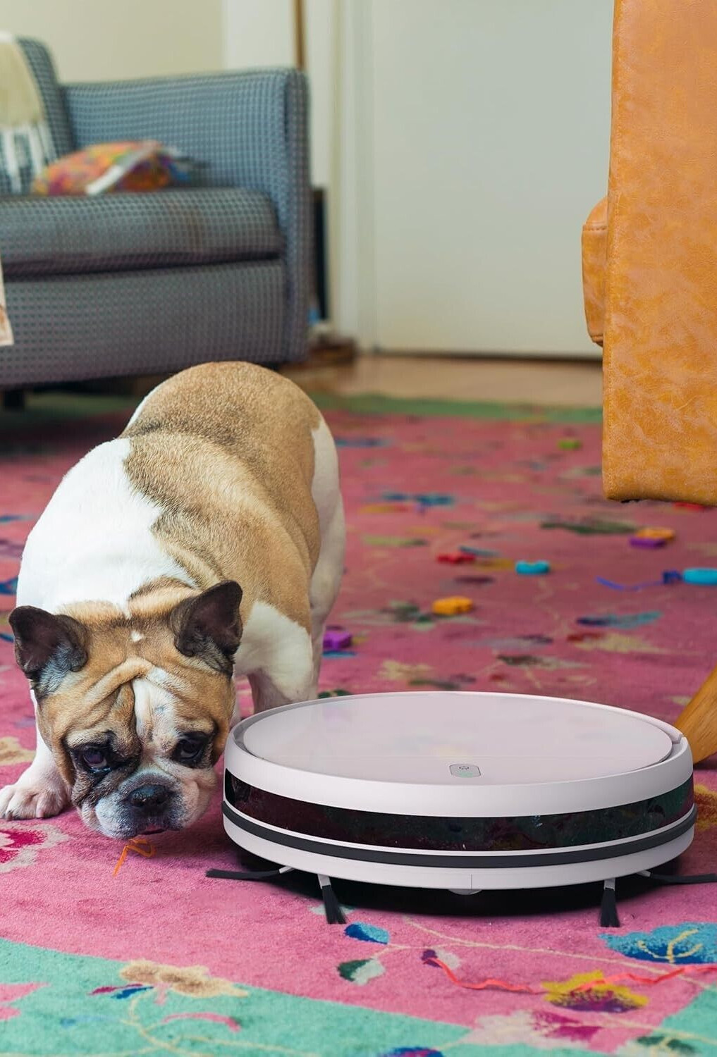 bObsweep Leaf Robotic Vacuum Cleaner, Edelweiss White BR-150