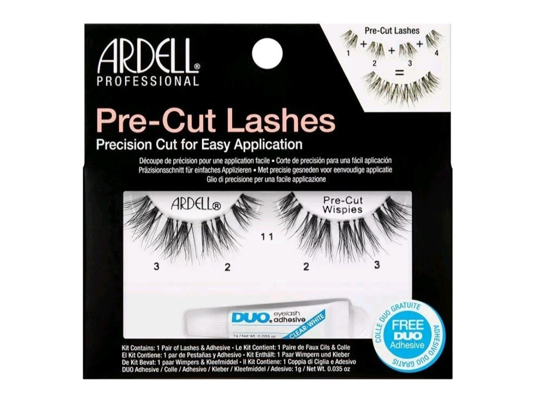 X3 Pair of Ardell Pre-Cut Lashes False Faux Eyelashes Pre-Cut Wispies Nib