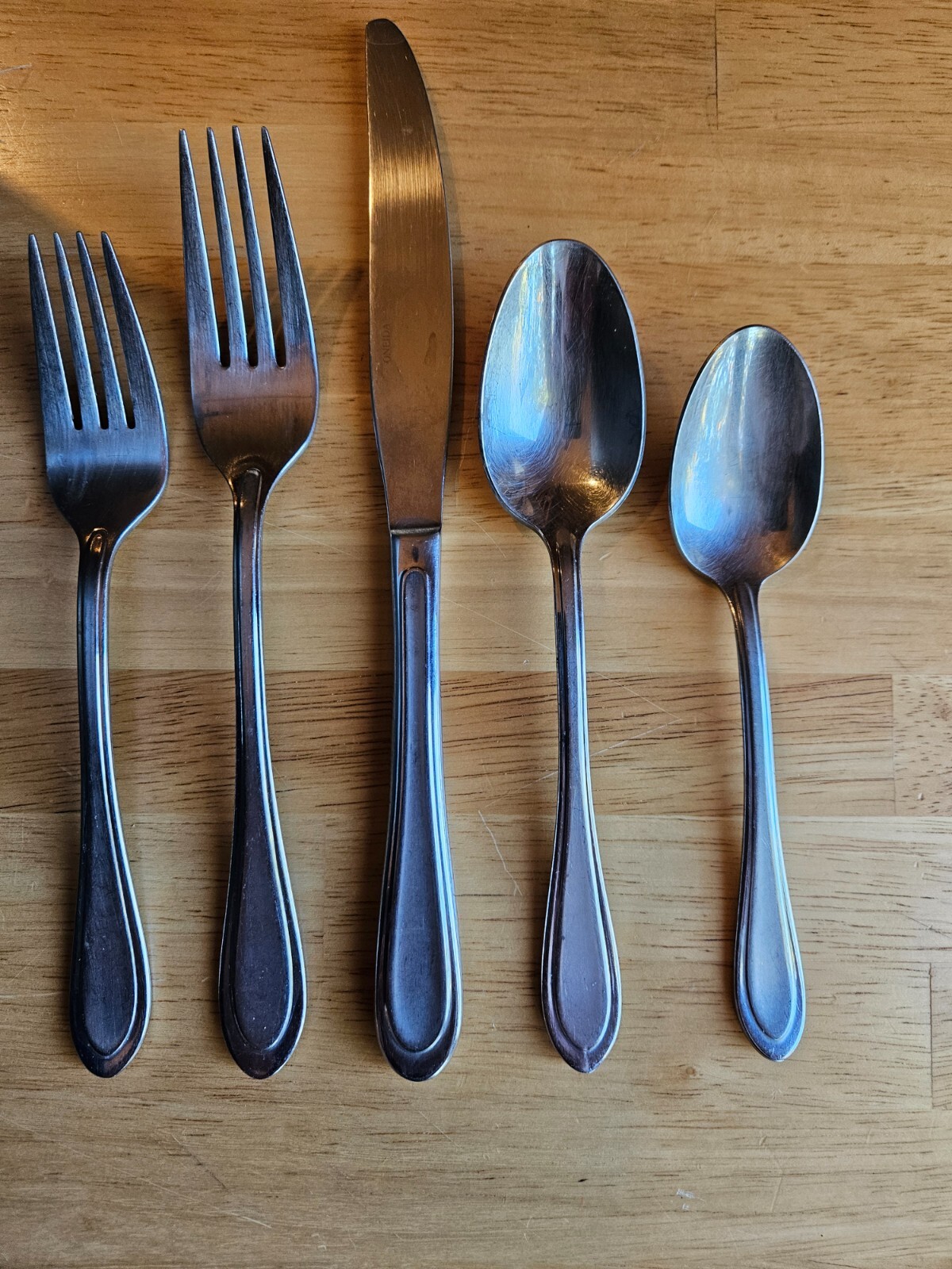 Joann Joanne by Oneida Stainless Flatware Glossy Frosted Accent