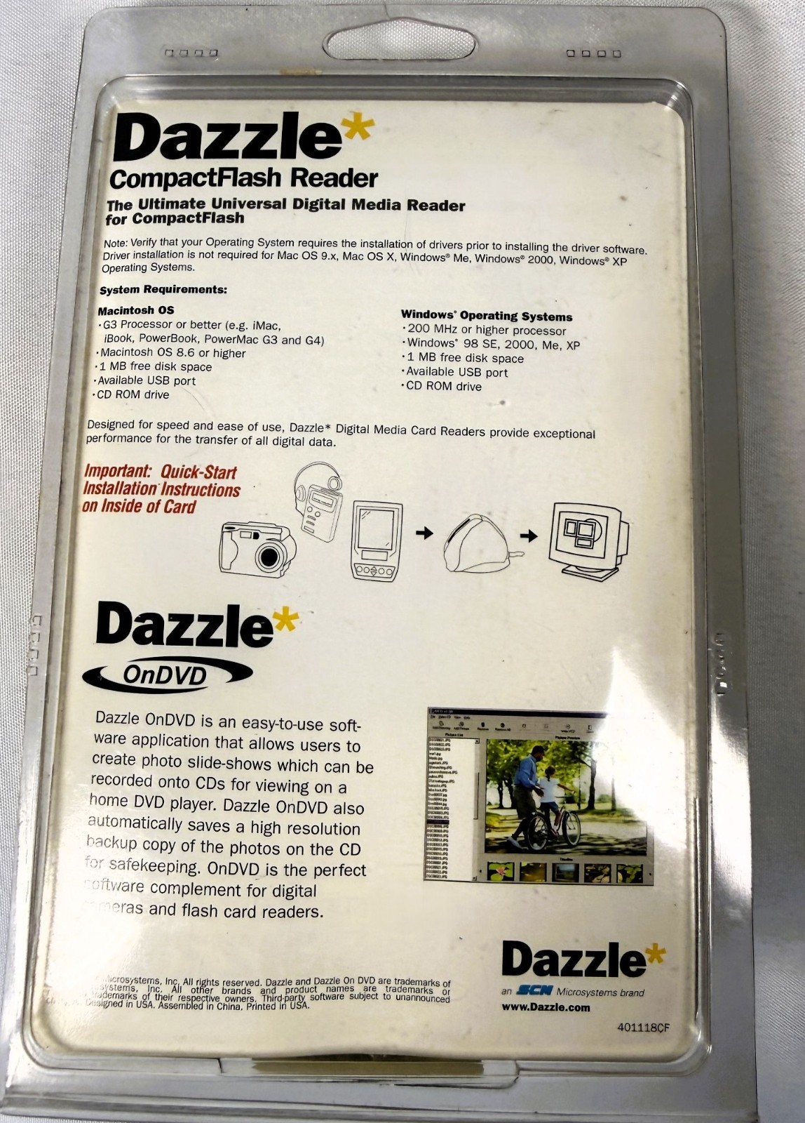 Dazzle CompactFlash Reader USB 2.0 NEW Sealed CF Card Reader Vintage