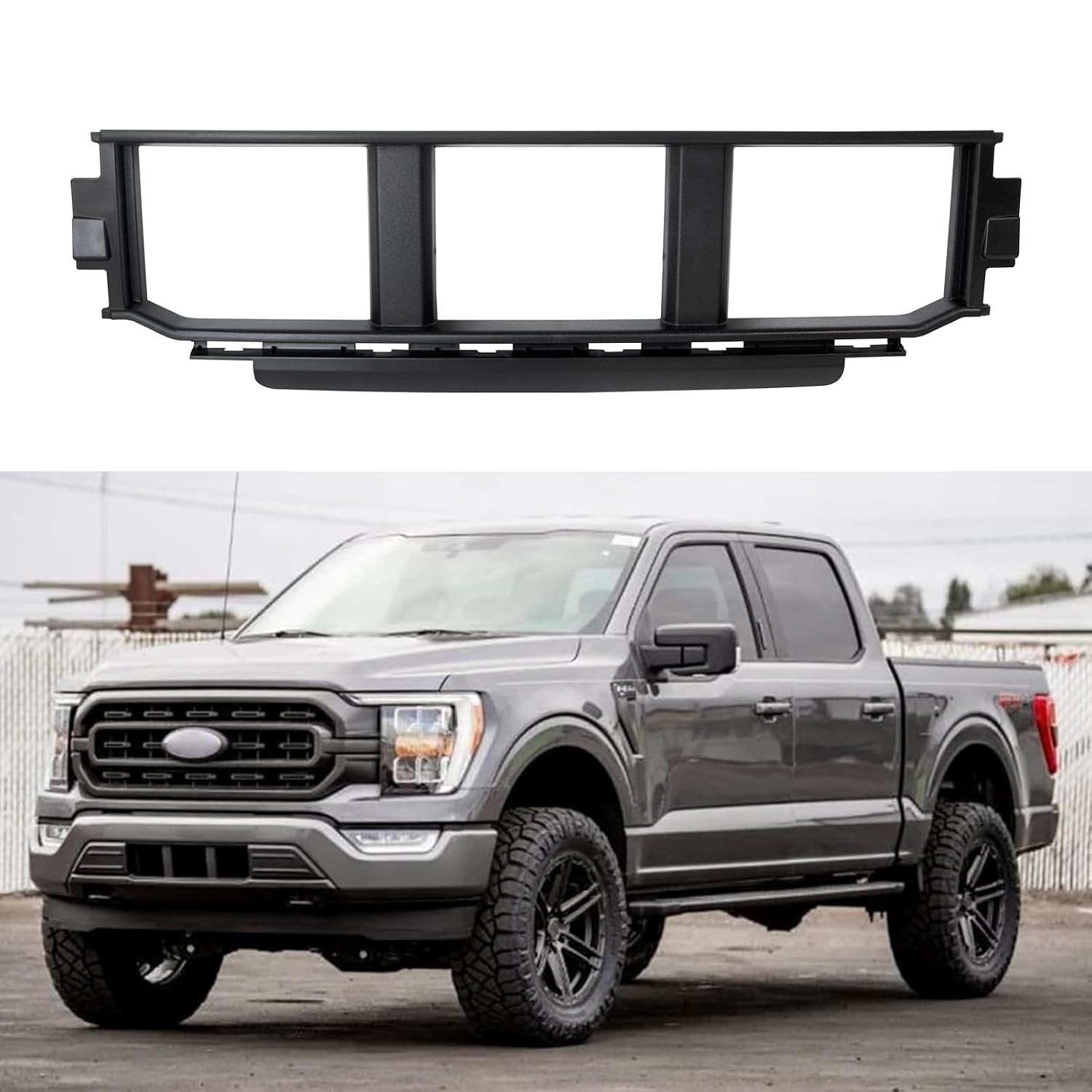 2021 2023 Ford F150 Front Bumper Grille Lower Center Bumper Cover Insert