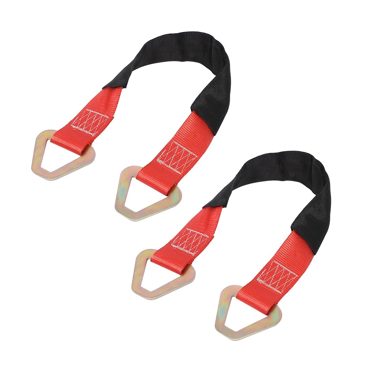 FALVFUN 2PCS Car Axle Tie Down Straps, 24 x 2 6000 Lb 36 x 3 inches, Red